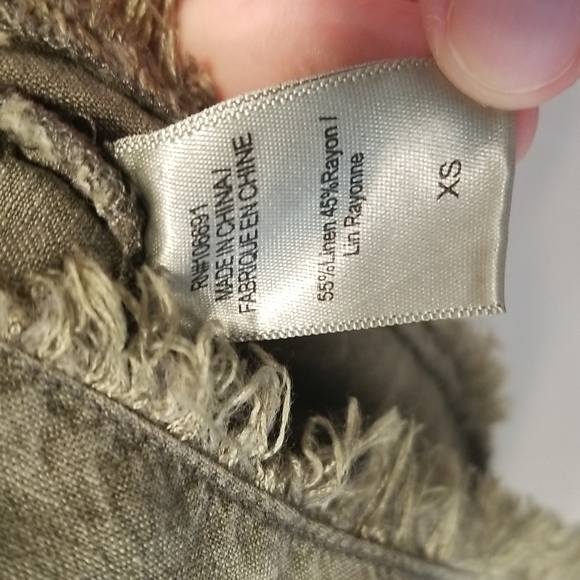 💕YOUNG FABULOUS & BROKE💕 River Raw Edge Romper Cadet Pigment Green XS NWT - Picture 9 of 10